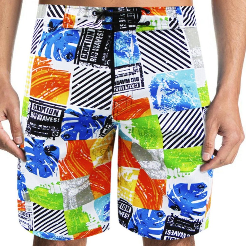 NWT SURF SUMMER SURF BEACH MEN'S SWIMWEAR TRUNKS SLIM FIT BOARD SHORTS SZ S M